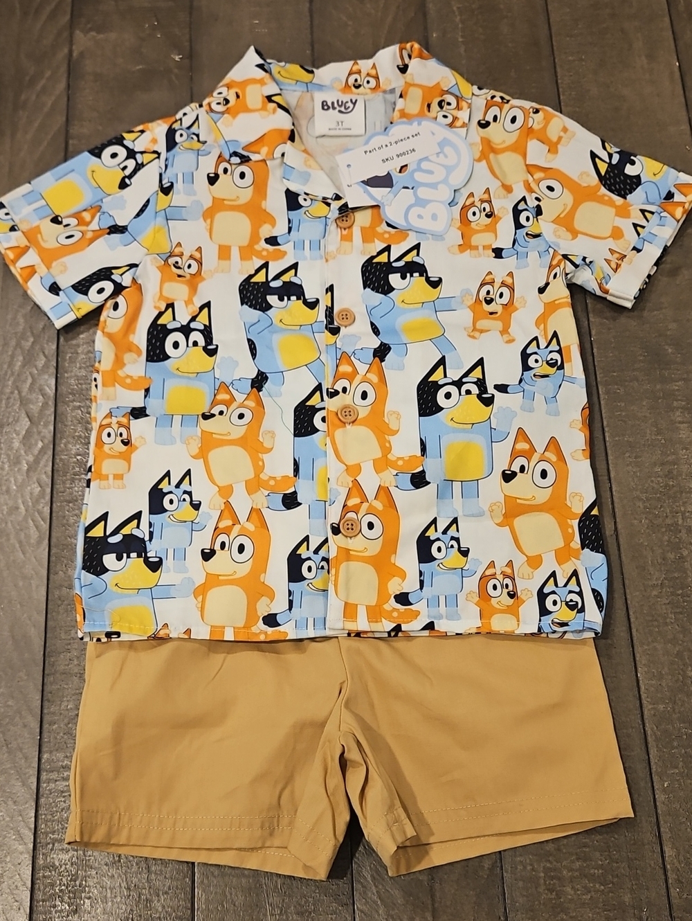 2 Pc Short Set Bluey NWT Boys Size 3T